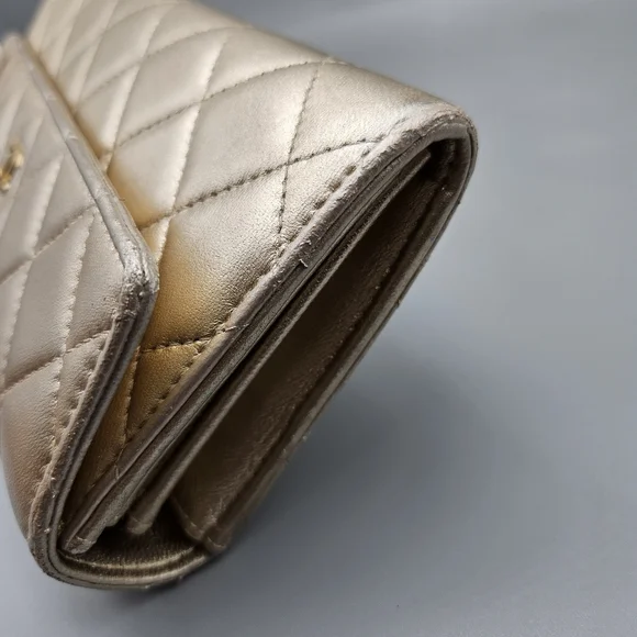 CHANEL Authentic Gold Flap Wallet/Clutch - Picture 11 of 16